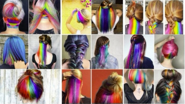 Tendance en vogue : le #hiddenrainbowhair