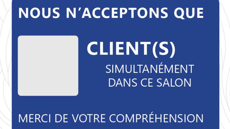 Réouverture des salons, l’affichage obligatoire !